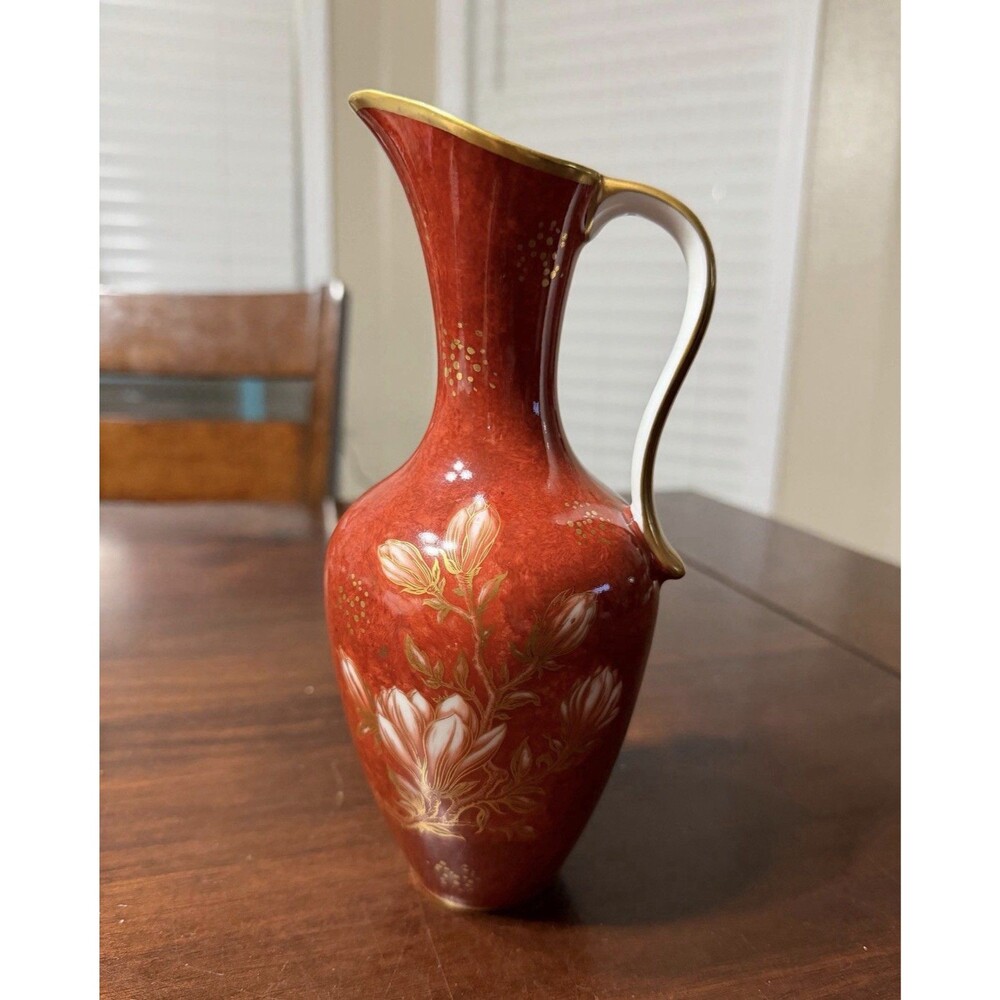 Lindner Kueps Bavaria West Germany Floral 8.5" Vase